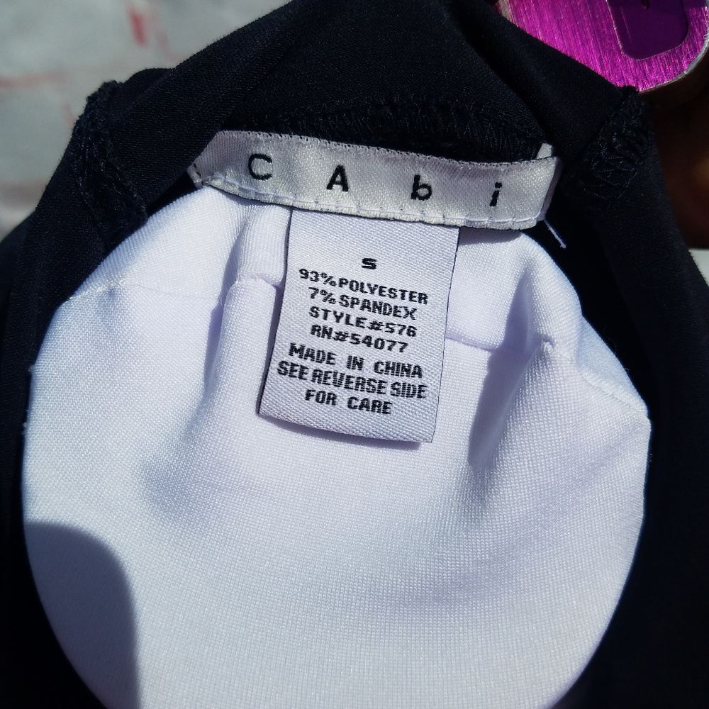 cAbi full zip black athletic top mesh inset 576 - Picture 6 of 6